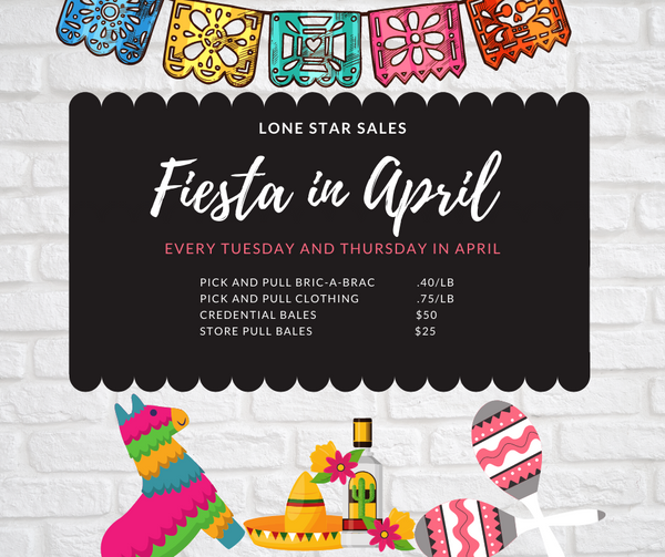 April Sale / Venta de Abril