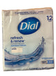 Dial Bar Soap, Refresh & Renew White, 12-Pack